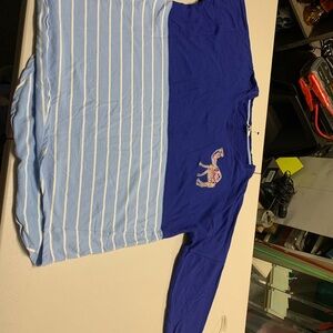 crown & ivy Royal Blue Top with Light Blue Trim